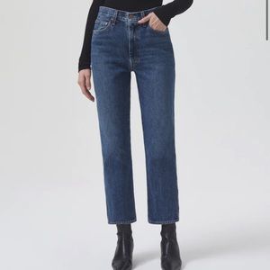 Agolde Pinch Waist High Rise Kick Flare Jeans in Placebo